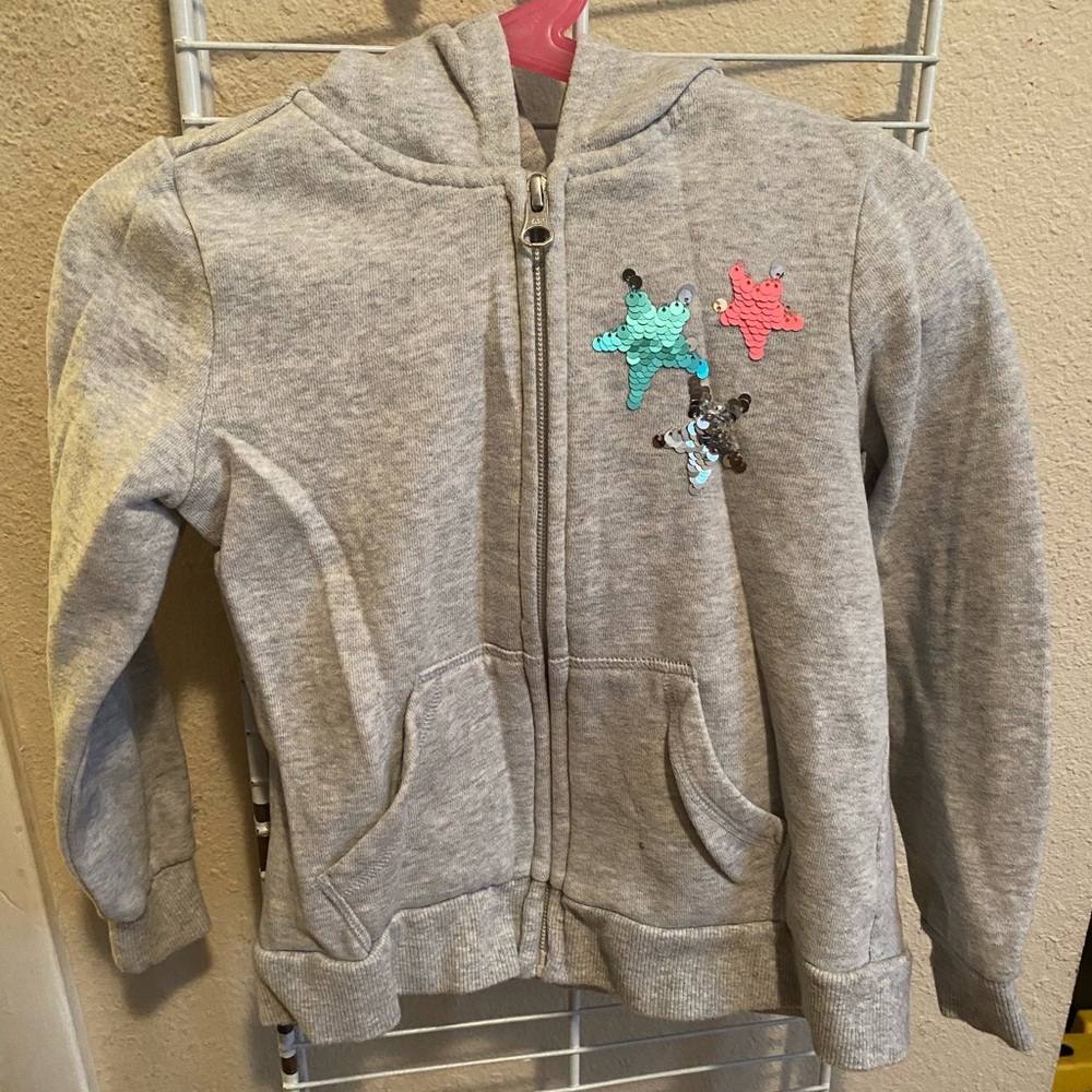 Grey jacket with hood